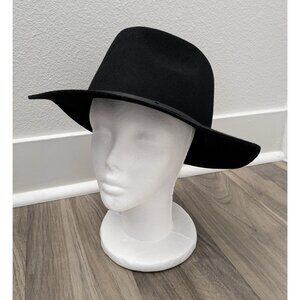 Unisex Brixton Wesley Wide Brim Fedora Hat with Leather Trim - Southern Gothic